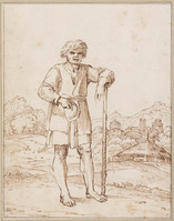 K VI 016
<br/>
Staande man met stok
<br/>
<em>Grimaldi, Giovanni Francesco (1606-1680)</em>